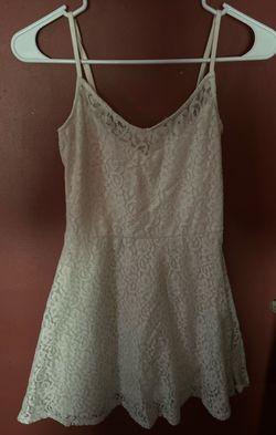 Hollister White Size 4 Square Neck Square A-line Dress on Queenly