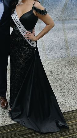 Sherri Hill Black Size 8 Floor Length 50 Off A-line Dress on Queenly
