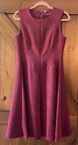 Calvin Klein Red Size 6 Sunday Midi Cocktail Dress on Queenly