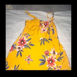 OLD NAVY Yellow Size 12 Sunday Navy Cocktail Dress on Queenly