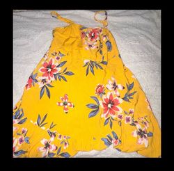 OLD NAVY Yellow Size 12 Jersey Plunge Cocktail Dress on Queenly