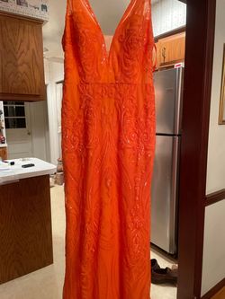 Orange Size 16 Mermaid Dress on Queenly