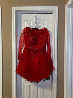 Juliet Red Size 16 Cocktail Dress on Queenly