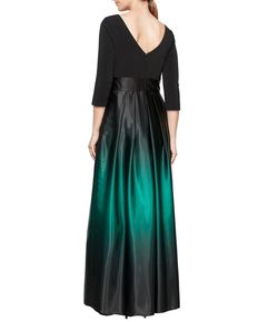 Ignite Evenings Multicolor Size 12 Ombre Satin Spandex Jersey A-line Dress on Queenly
