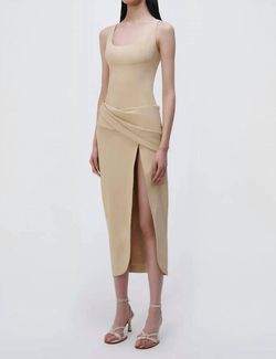 Style 1-3118328108-425 JONATHAN SIMKHAI Nude Size 8 Spandex Tall Height Cocktail Dress on Queenly