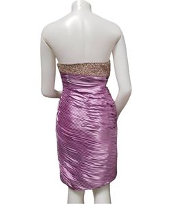 Style 1-3199520005-1901 Terani Couture Purple Size 6 Shiny Satin Free Shipping Cocktail Dress on Queenly