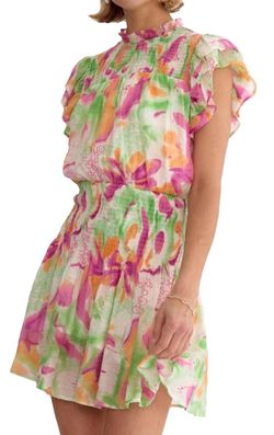 Style 1-3202268992-149 entro Green Size 12 Jersey Floral Cocktail Dress on Queenly