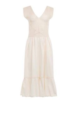 Style 1-320929837-149 CAROLINA K Nude Size 12 V Neck Tall Height Free Shipping Cocktail Dress on Queenly
