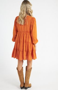 Style 1-3222439271-74 Cleobella Orange Size 4 Ruffles Mini Cocktail Dress on Queenly