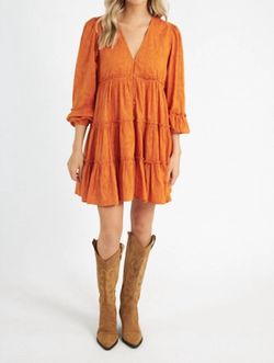 Style 1-3222439271-74 Cleobella Orange Size 4 Ruffles Mini Cocktail Dress on Queenly