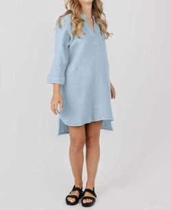 Style 1-3334906018-74 KORI Blue Size 4 V Neck Sleeves Free Shipping Cocktail Dress on Queenly