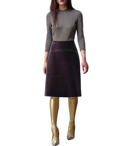 Style 1-3414652887-649 MARIE SAINT PIERRE Gray Size 2 A-line Long Sleeve Tall Height Jersey Velvet Cocktail Dress on Queenly