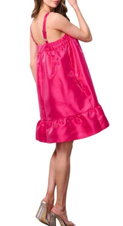 Style 1-3676363773-149 day + moon Pink Size 12 Barbiecore Mini Tall Height Cocktail Dress on Queenly