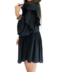 Style 1-36774646-149 entro Black Size 12 Plus Size Side Slit Jumpsuit Dress on Queenly