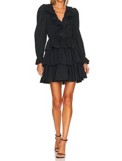 Style 1-3832721525-1498 Ulla Johnson Black Size 4 Long Sleeve Free Shipping Tall Height Cocktail Dress on Queenly