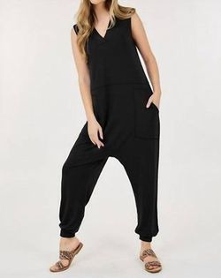 Style 1-3950860800-892 shop basic Black Size 8 Pockets Free Shipping Tall Height Jumpsuit Dress on Queenly
