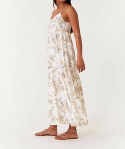 Style 1-4119141781-74 LOVESTITCH Nude Size 4 1-4119141781-74 Print V Neck Tall Height Spaghetti Strap Straight Dress on Queenly