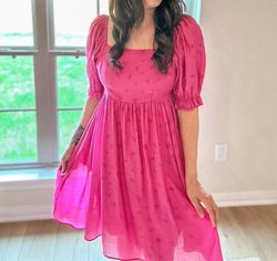 Style 1-414677222-149 Easel Pink Size 12 Sleeves Magenta Casual Cocktail Dress on Queenly