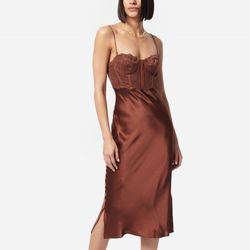 Style 1-4214452289-1498 Cami NYC Brown Size 4 Tall Height Cocktail Dress on Queenly