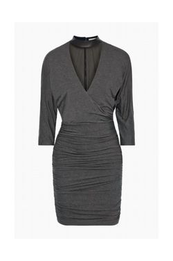 Style 1-4279449839-5 alice + olivia Gray Size 0 Jersey Mini Cocktail Dress on Queenly