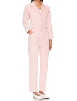 Style 1-563476973-149 PISTOLA Pink Size 12 Free Shipping Floor Length Long Sleeve Jumpsuit Dress on Queenly