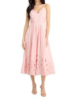 Style 1-643738509-1498 cinq a sept Pink Size 4 Embroidery Flare Tall Height Cocktail Dress on Queenly