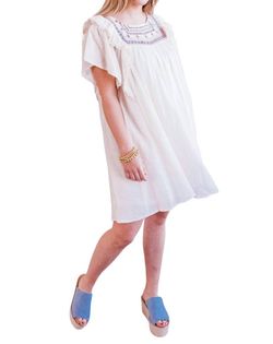 Style 1-765657117-149 umgee White Size 12 Plus Size Summer Casual Tall Height Cocktail Dress on Queenly