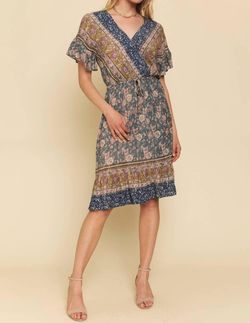 Style 1-770946105-149 mystree Blue Size 12 Free Shipping Plus Size V Neck Cocktail Dress on Queenly