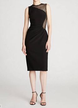 Style 1-833155068-1498 Halston Black Size 4 Polyester Free Shipping Mini Cocktail Dress on Queenly