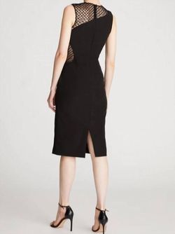 Style 1-833155068-1901 Halston Black Size 6 Jersey Polyester Spandex Cocktail Dress on Queenly