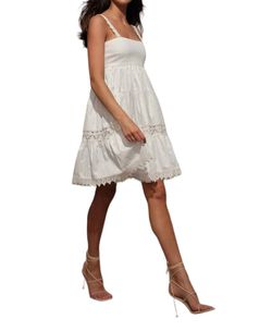 Style 1-849752915-74 PETRA White Size 4 1-849752915-74 Bachelorette Sorority Rush Summer Cocktail Dress on Queenly