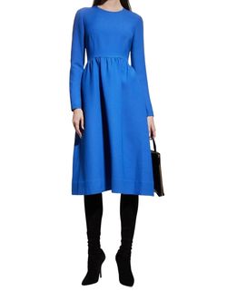 Style 1-930930383-649 Lafayette 148 Blue Size 2 Long Sleeve Pockets Cocktail Dress on Queenly