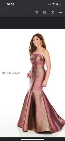 Rachel Allan Multicolor Size 16 Plus Size Pageant Jersey Mermaid Dress on Queenly