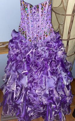 Style 26727 Quinceanera collection Purple Size 6 Train Prom 26727 Free Shipping Ball gown on Queenly