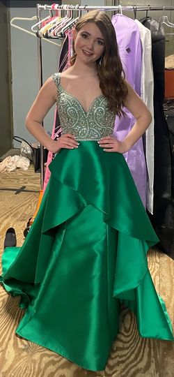 Mac Duggal Green Size 4 Sleeves 50 Off A-line Dress on Queenly
