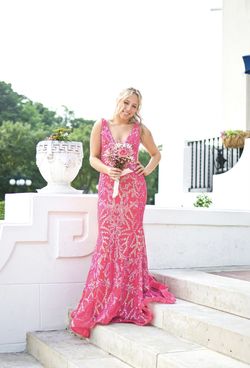Style 81120 Jovani Pink Size 2 Floor Length Tall Height Prom Mermaid Dress on Queenly