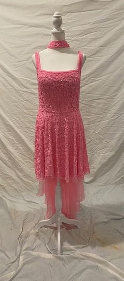 Ashley Lauren Pink Size 14 Sequined Plus Size Cocktail Dress on Queenly