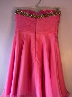 Sherri Hill Pink Size 0 Pageant Flare Jersey Cocktail Dress on Queenly