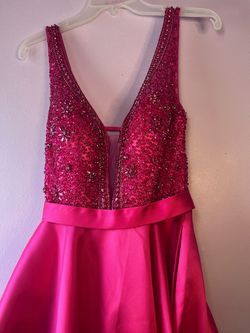 Style JVN67198A Jovani Pink Size 00 Prom Jersey Ball gown on Queenly