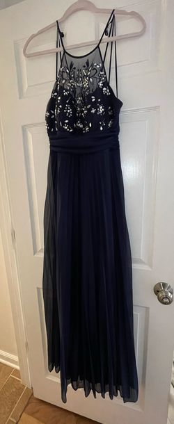 Macy's Blue Size 8 Military Floor Length A-line Dress on Queenly