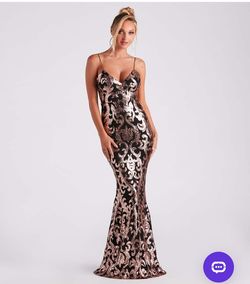 Windsor Multicolor Size 0 Short Height Floor Length Jersey Mermaid Dress on Queenly