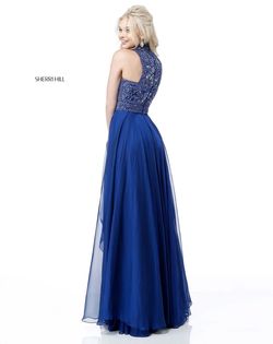 Style 51722 Sherri Hill Blue Size 16 51722 Floor Length A-line Dress on Queenly