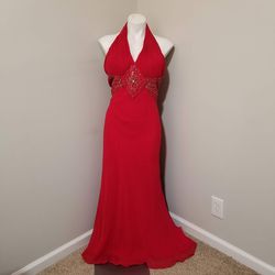 Style YY2830 (fits modern 14) MyFashion Vintage Red Size 20 Floor Length A-line Dress on Queenly