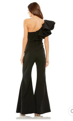 Mac Duggal Black Size 4 Tall Height Jersey Jumpsuit Dress on Queenly