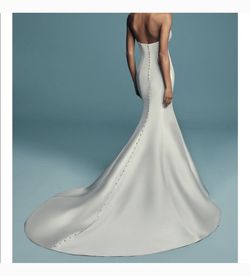 Allure White Size 16 50 Off Floor Length Mermaid Dress on Queenly