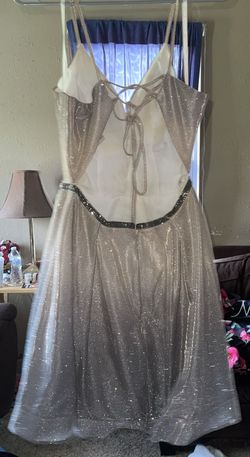 Clarisse Silver Size 8 Homecoming Cocktail Dress on Queenly