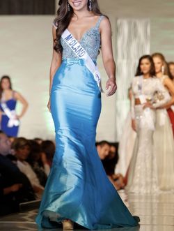 Sherri Hill Blue Size 0 Mermaid Dress on Queenly