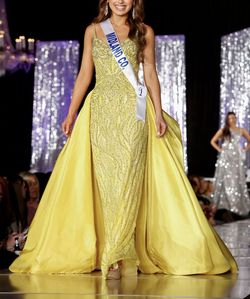 Sherri Hill Yellow Size 0 Floor Length Straight Dress on Queenly