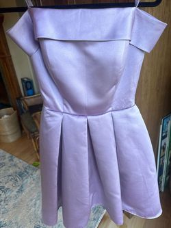 JJS HOUSE Purple Size 4 Jersey Midi Cocktail Dress on Queenly