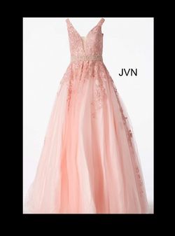 Style JVN68258 Jovani Pink Size 0 50 Off Plunge Ball gown on Queenly